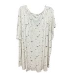 Torrid Lightweight Gray Cow Skull Floral Pocket Tee Plus Size 6 Photo 3