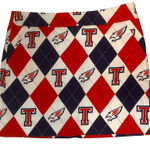 Loudmouth Ladies Argyle Eagle White Red Blue USA T Logo Stretch Size 8 Photo 0