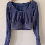 FREE PEOPLE Movement Just lodgin’ Pullover Top Blue Size XS Photo 0