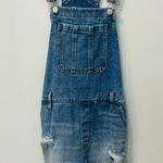 PacSun Distressed Denim Overall Shorts size Small Photo 0