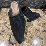 Roper Black Pointed Toe Mules Faux Suede Clog Size 6.5 New NWT Photo 1