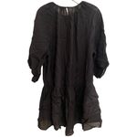 H&M Balloon-Sleeved Skater Black Dress Size Medium Photo 2