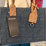 True Religion  TNFB0110 Dark Denim Quilted Handbag Purse Shoulder Strap NWT Photo 5