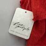 Free People Free-Est Ribbed Ruffle Cropped Top in Fiesta Red Tank Tiered Crop M Photo 4