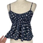 Romwe NWT Ditsy Floral Smocked Fit and Flare Tank Top Size XS Summer Adjustable Photo 1