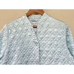 Oscar de la Renta  Neiman Marcus Light Blue Quilted Robe Coat Elegant Luxe Lounge Photo 1