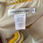 Christopher Esber Silk Nylon Shirting Side Drape Bustier Top in Striped Daylight Yellow Size 6 Photo 7