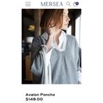 Mersea Knit Avalon Poncho in Fog/Sea One Size Gray Size undefined Photo 13