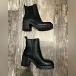 AQUA  Black Ankle Boots with Chunky Heel Size 6 Photo 5