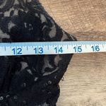 Vintage Roulette Lace Accordion Pleated Semi Sheer Lined Dress Black Size Medium Photo 9