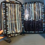 Vera Bradley Large Iconic Blush & Brush Makeup Case-Blue Java Floral Pattern Photo 4