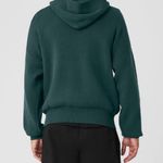 Alo Yoga Alo Scholar Yoga Hooded Sweater Midnight Green Photo 2