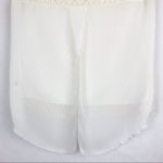 Ohh la la Cream Lace Top Size Small Cap Sleeve Split Back Photo 8