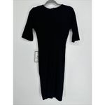 B Darlin B. Darlin Black Body-con Dress Juniors Size 4 Front Slit Ruched Back Zip‎ NEW Photo 5