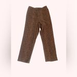 Women’s Brown Leopard Sag Harbor Vintage Blazer & Pants Set Size Petite 12 Black Photo 3