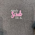 Simply Southern  womens scrub life graphic long sleeve t-shirt gray small Photo 1
