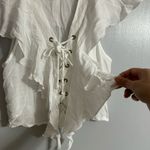 Show Me Your Mumu  Sheer White Crop Top Size Small Photo 4