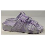 Women’s Lavender and White Tie Dye Double Buckle Slip on Sandals‎ Size 5/6 Purple Photo 2