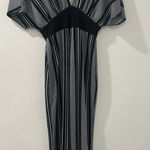 Windsor Elegant Black and White Striped Jumpsuit by  Size L Photo 0