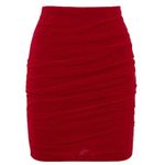House Of CB  Rosita Red Tulle Cinch Mesh Mini Skirt NWT Size Large Photo 5