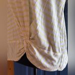 Loft Yellow and White Relaxed Tie Front T-Shirt Photo 2