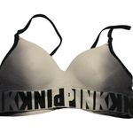PINK Victoria's Secret Bra Cool & Comfy Wireless Logo Ombre Gray XS Photo 0