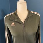 Adidas  Women’s Climalite Lightweight Full Zip Olive Jacket Size S Photo 12