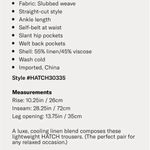 Hatch Venice Linen Blend Paper Bag Waist Pull On Pant sz 8 Photo 3