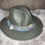Western Cowboy Fedora Panama Party Formal Top Hat Bead Tassle Army Green Unisex Photo 1