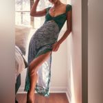 Free People Suddenly Fine Maxi Slip Dress Green Size L Photo 5