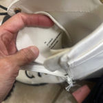 Juicy Couture White Combat Boots Gold Logo Lace Up Buckle Lug Sole Womens Sz 7 Photo 9