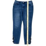 Women's Westpoint 10 Ankle Skinny Blue Jeans with Lattice Detail Size 28 Photo 2