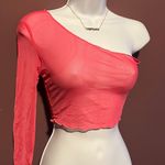 SheIn New Sheer Pink Cold-shoulder Sexy Top Size XS Photo 1