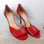 Anne Klein 8 Red Leather Spike Heel Shoes Photo 0
