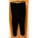 Notations  Black Velvet Pants Set with Cream Cuffs and Collar Photo 7