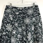 Gap  Linen Black White Floral Woven Skirt Photo 8