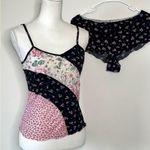 Vintage Floral Cami Pajama Set Black Size L Photo 1