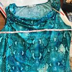 Peter Nygard  Multicolored Snake Skin Cowl Neck Sleeveless Women's‎ Top S:Small Photo 6