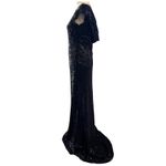 Calvin Klein  Black Sequin Gown Evening Dress Formal Party Pageant Prom Size 6‎ Photo 2