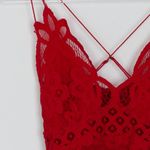 Free People  One Adella Lace Slip Mini Dress Red Womens Size S Whimsical Fairy Photo 5
