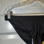 ANDIE NWT  Black The Banded Ribbed Cheeky Bikini Bottom M Photo 5