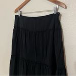 Tommy Bahama black tiered layered silk cotton knee length skirt 10 Photo 1