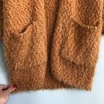 Dreamers  Mustard Yellow/Orange Fuzzy Popcorn Open Long Cardigan. Size Medium Photo 4