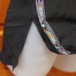 THML /ANTHROPOLOGIE  Art Effect Embroidered Top Size L Open Back Black NEW Photo 4