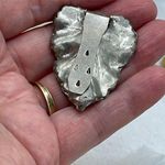 1930’s Art Nouveau leaf dress clip Silver Photo 2