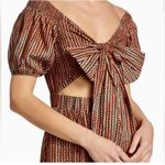 Ramy Brook NWT  Megan Striped Maxi Dress Cut Out Puff Sleeve Size Small Photo 2