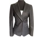 Bebe Vintage  Classic Light Black Tailored Fitted Suit Jacket Blazer Woman’s Sz 4 Photo 1