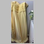 Jasmine b2 yellow bridesmaid strapless dress Photo 1