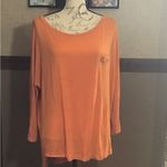 Splash  Orange Long Sleeve Blouse 3X Photo 2