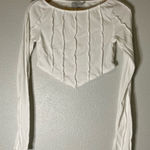 NA-KD Hanna Schoenberg  Crop Long Sleeve White Point Front Ribbed Small‎ Photo 0